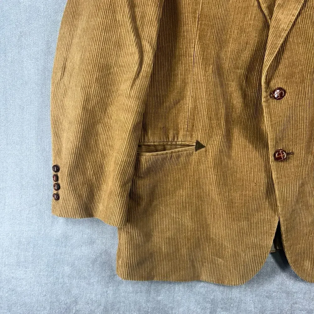 Joe Namath Signature Collection Vintage 80s Tan Corduroy Blazer 48L